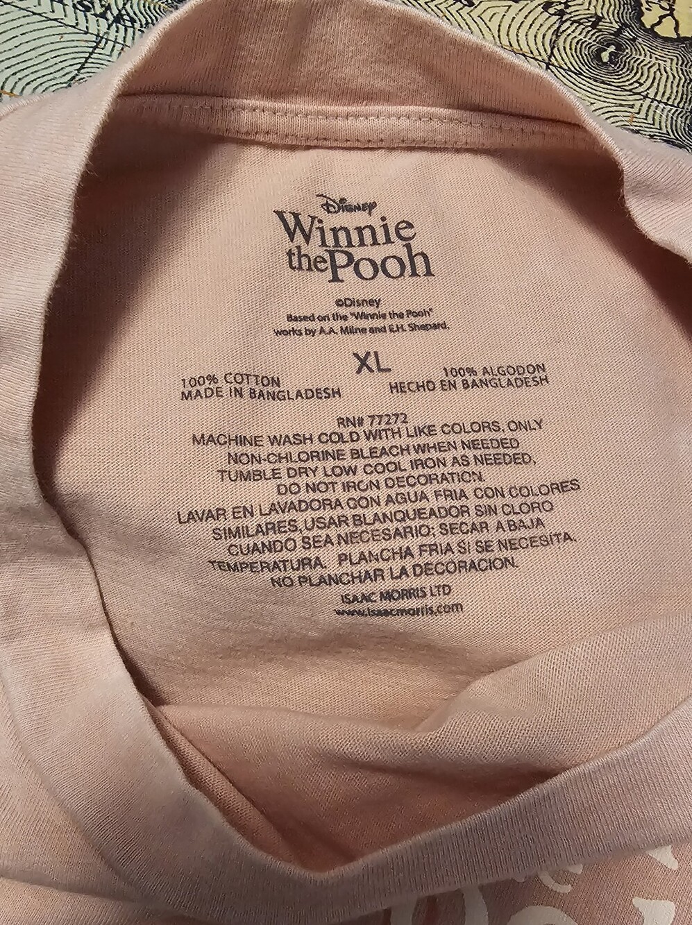 Disney Winnie The Pooh Graphic Tshirt Light Pink  Size XL NWT - Picture 3 of 14